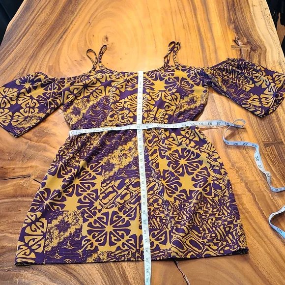 glam | Dresses | Glam Dress Gold And Purple Cold Shoulder Strappy Medium Game  Day | Poshmark
